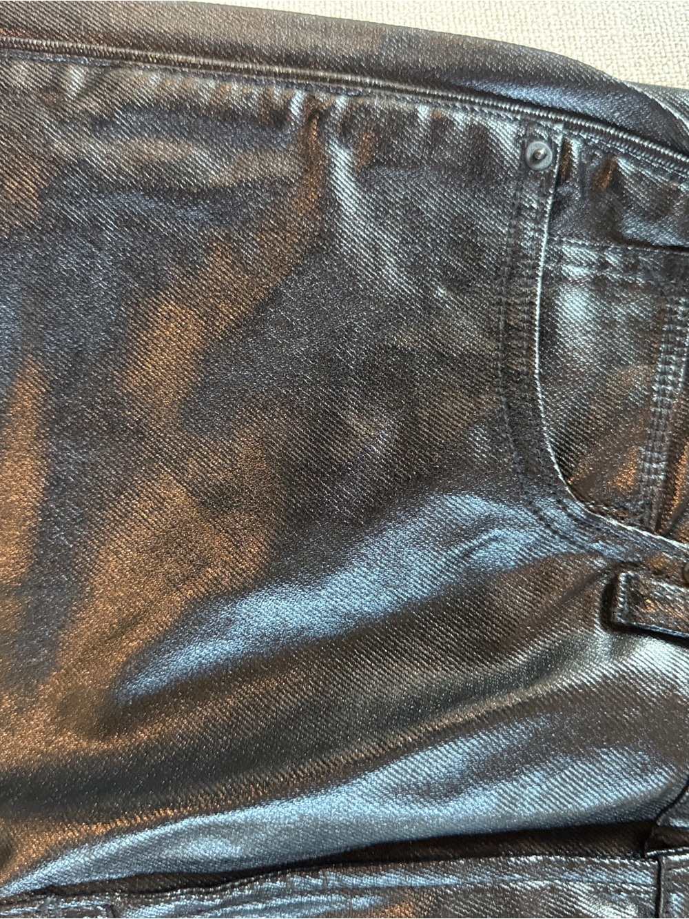 Hudson Jeans Men's Shiny Black Skinny Jeans